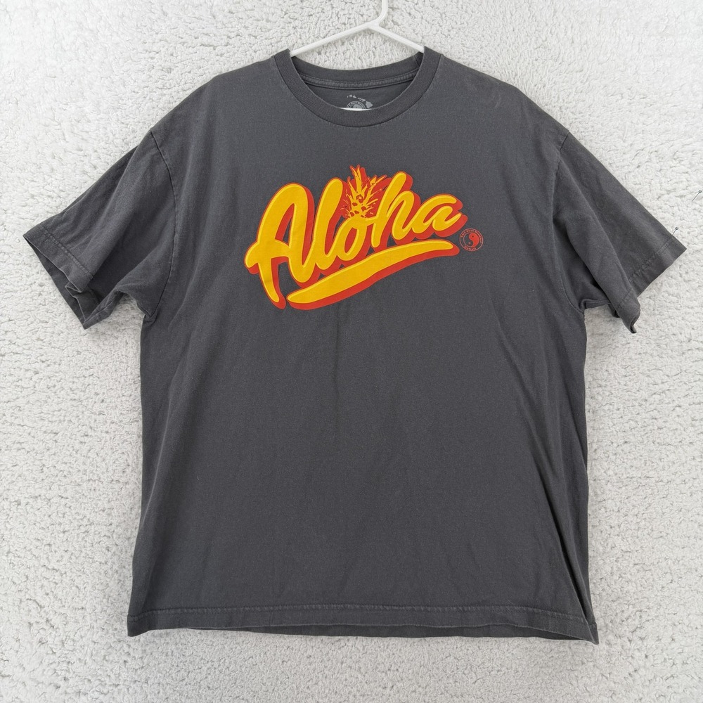 T&C Surf Designs Shirt Mens XL Gray Aloha Pineapple Graphic Tee T-Shirt Surf